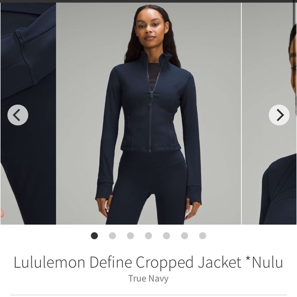 NWT Lululemon Define Cropped Jacket *Nulu True Navy Sz 10 - Picture 1 of 12